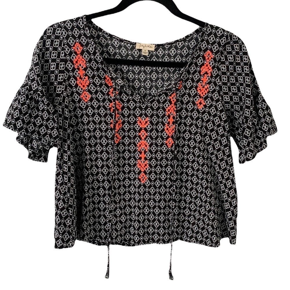 Lily White Peasant Top Made in USA